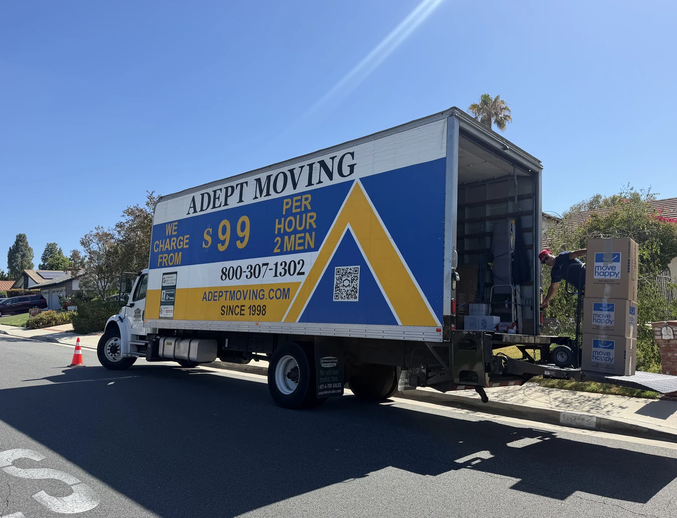 Adept Moving truck on Acadia Avenue in Agoura Hills, 91301