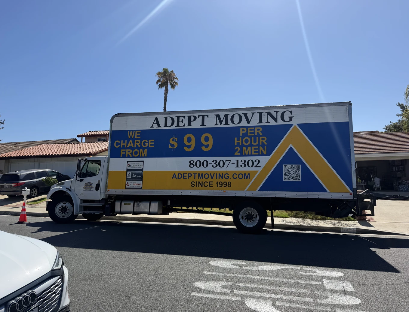 Adept Moving truck on Acadia Avenue in Agoura Hills, 91301