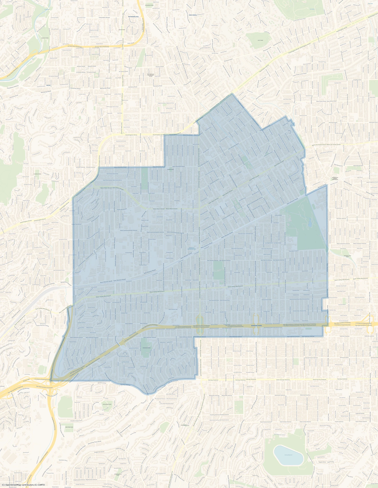 Serving Alhambra from North Hollywood
