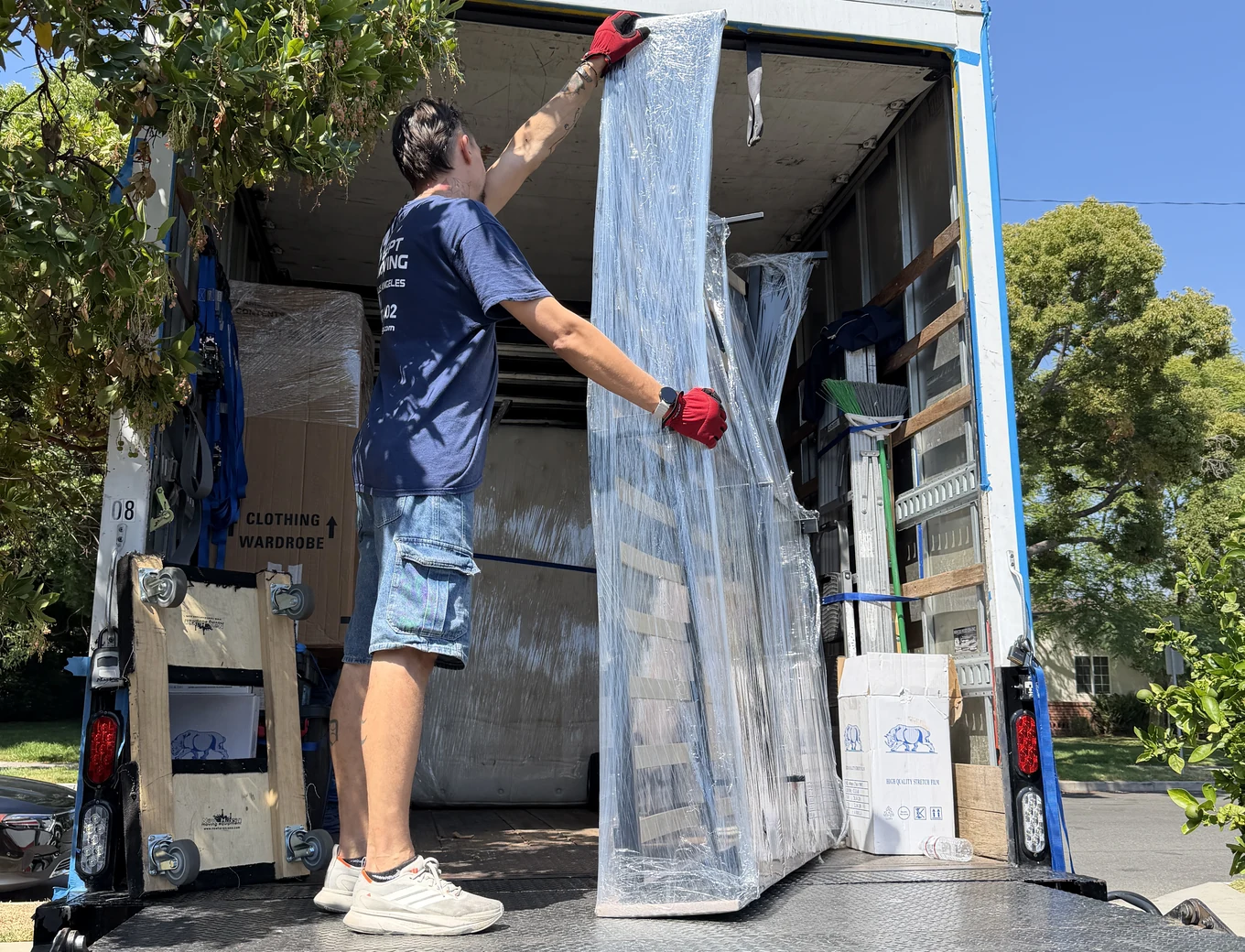 Adept Moving truck on North Avon Street in Burbank, 91505
