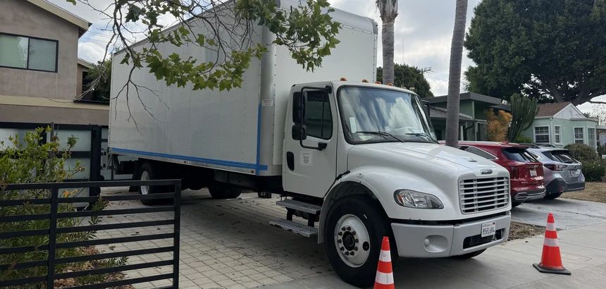 Adept Moving truck on Higuera Street in Culver City, 90232