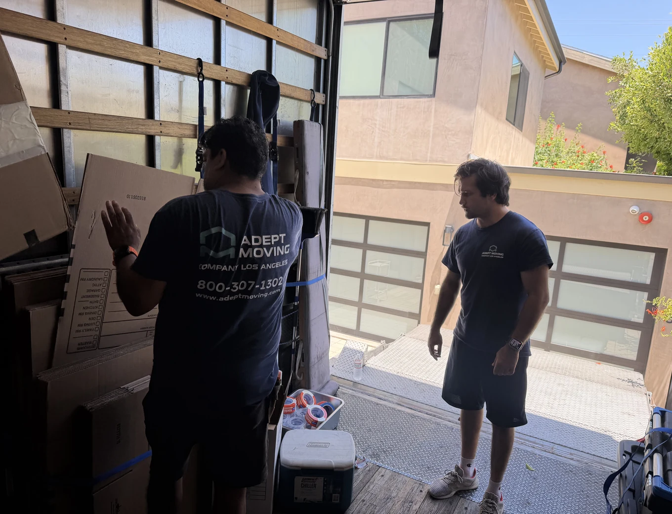 Adept Moving truck on Higuera Street in Culver City, 90232