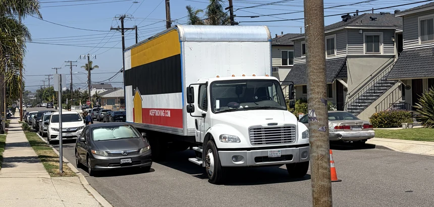 Adept Moving box truck on East Maple Avenue in El Segundo, 90245