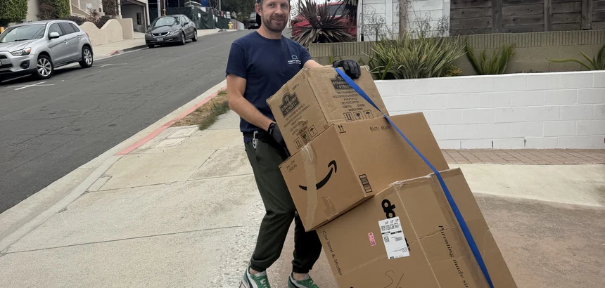 Adept Moving truck on 3rd Street in Hermosa Beach, 90254