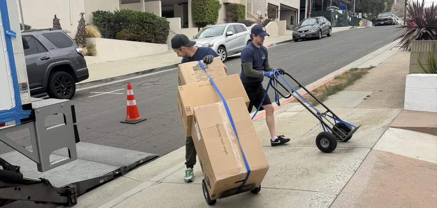 Adept Moving truck on 3rd Street in Hermosa Beach, 90254