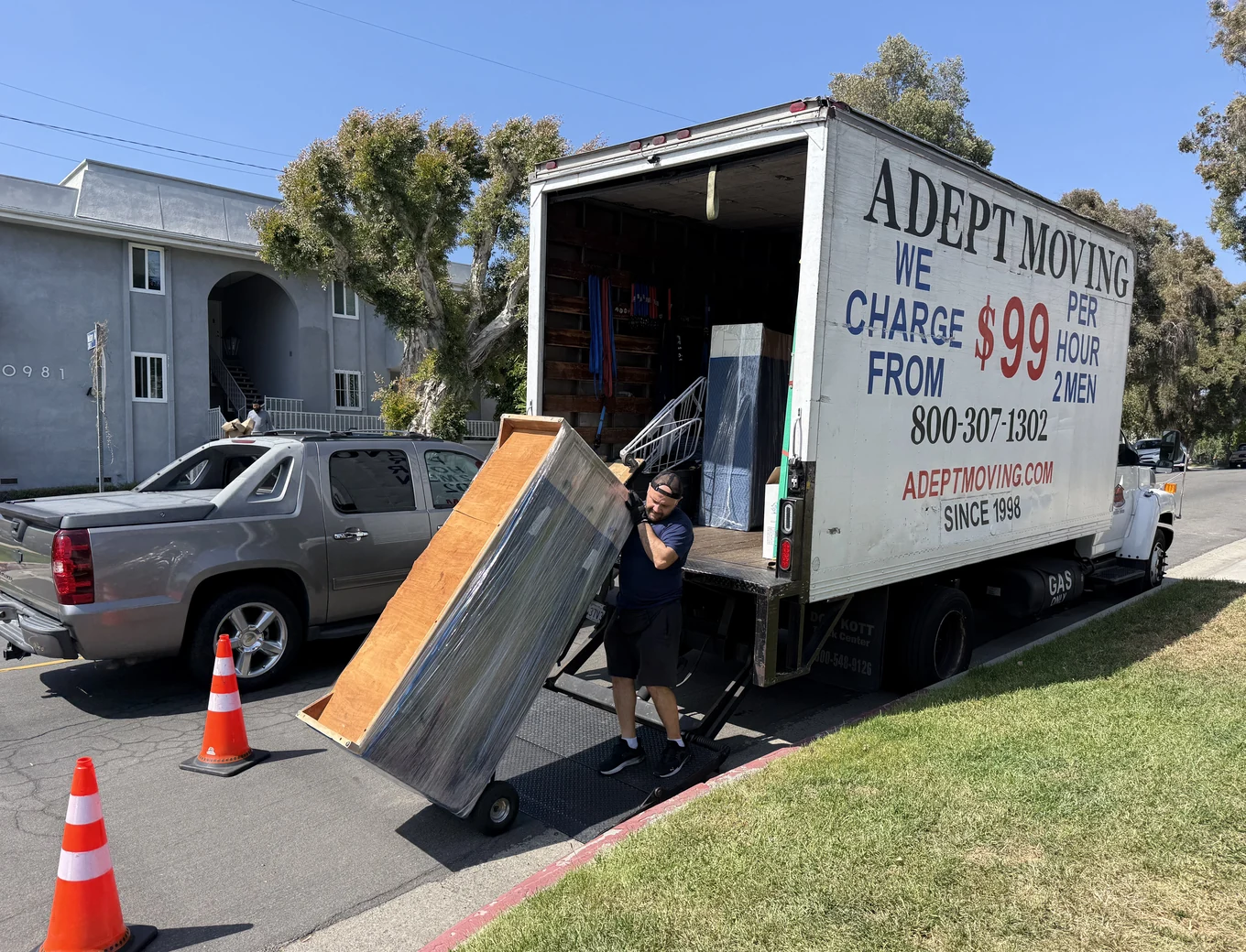 Adept Moving adept truck liftgate loading cone in Huntington Beach
