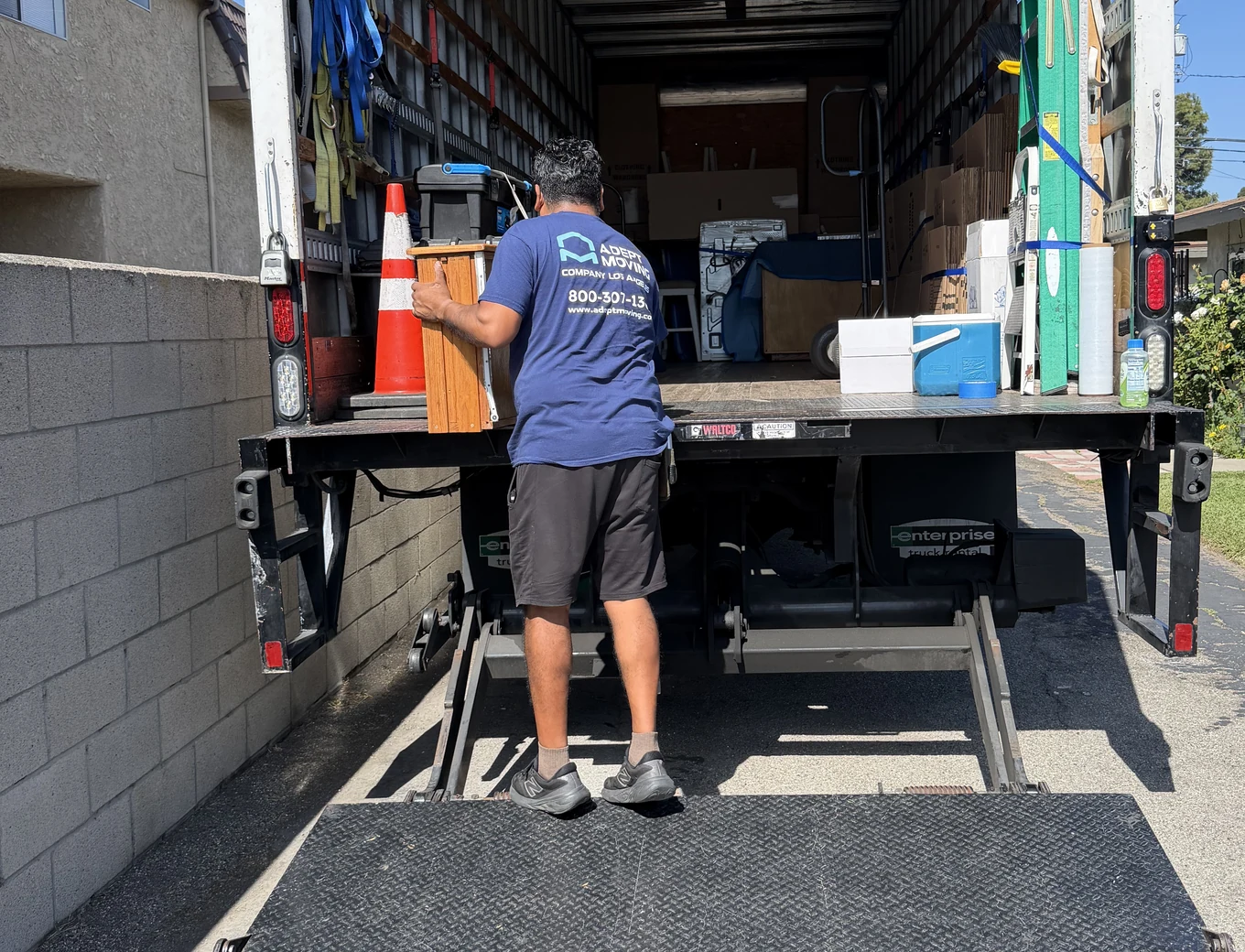 Adept Moving truck on Delaware Street in Huntington Beach, 92648