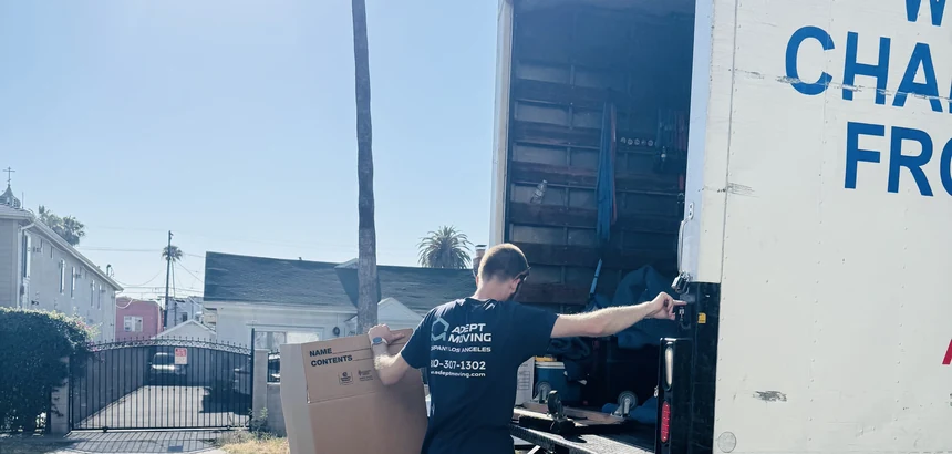 Adept Moving crew on a local move in Huntington Beach