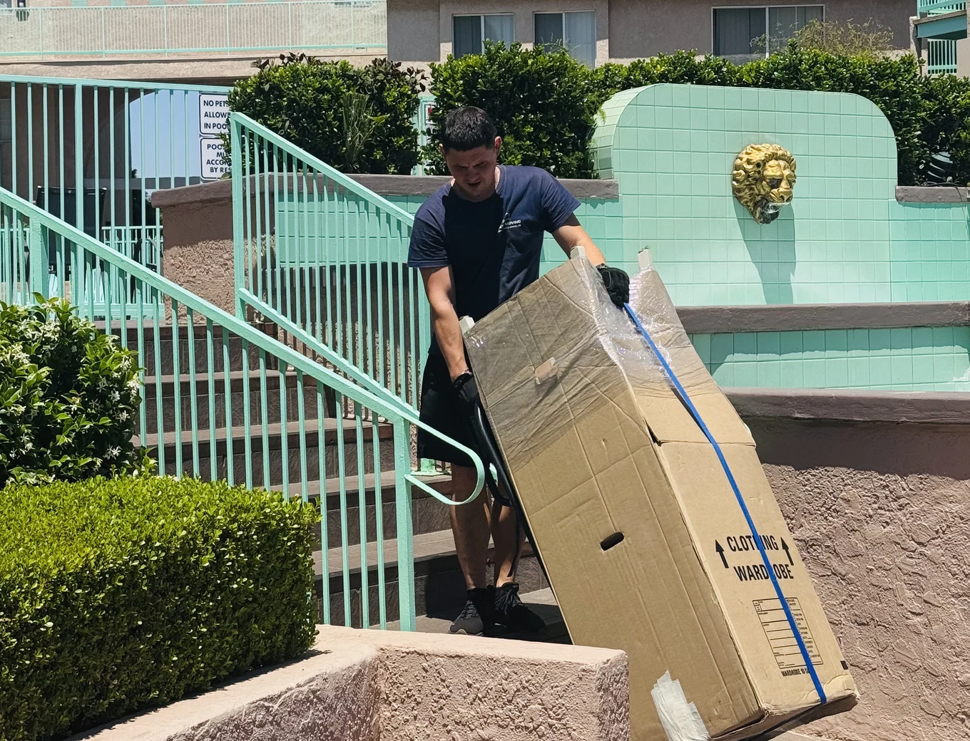 Adept Moving mover carrying wrapped item in Rancho Palos Verdes