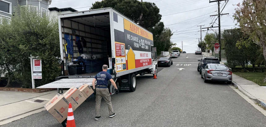 Adept Moving truck on Carver Street in Redondo Beach, 90278