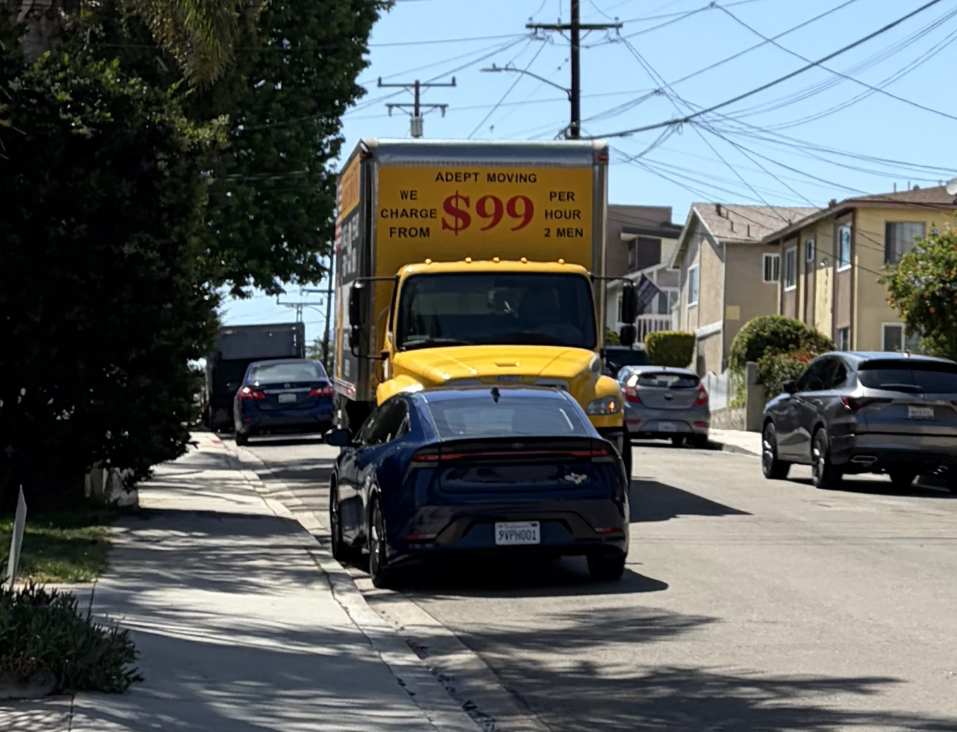 Adept Moving truck on Rockefeller Lane in Redondo Beach, 90278