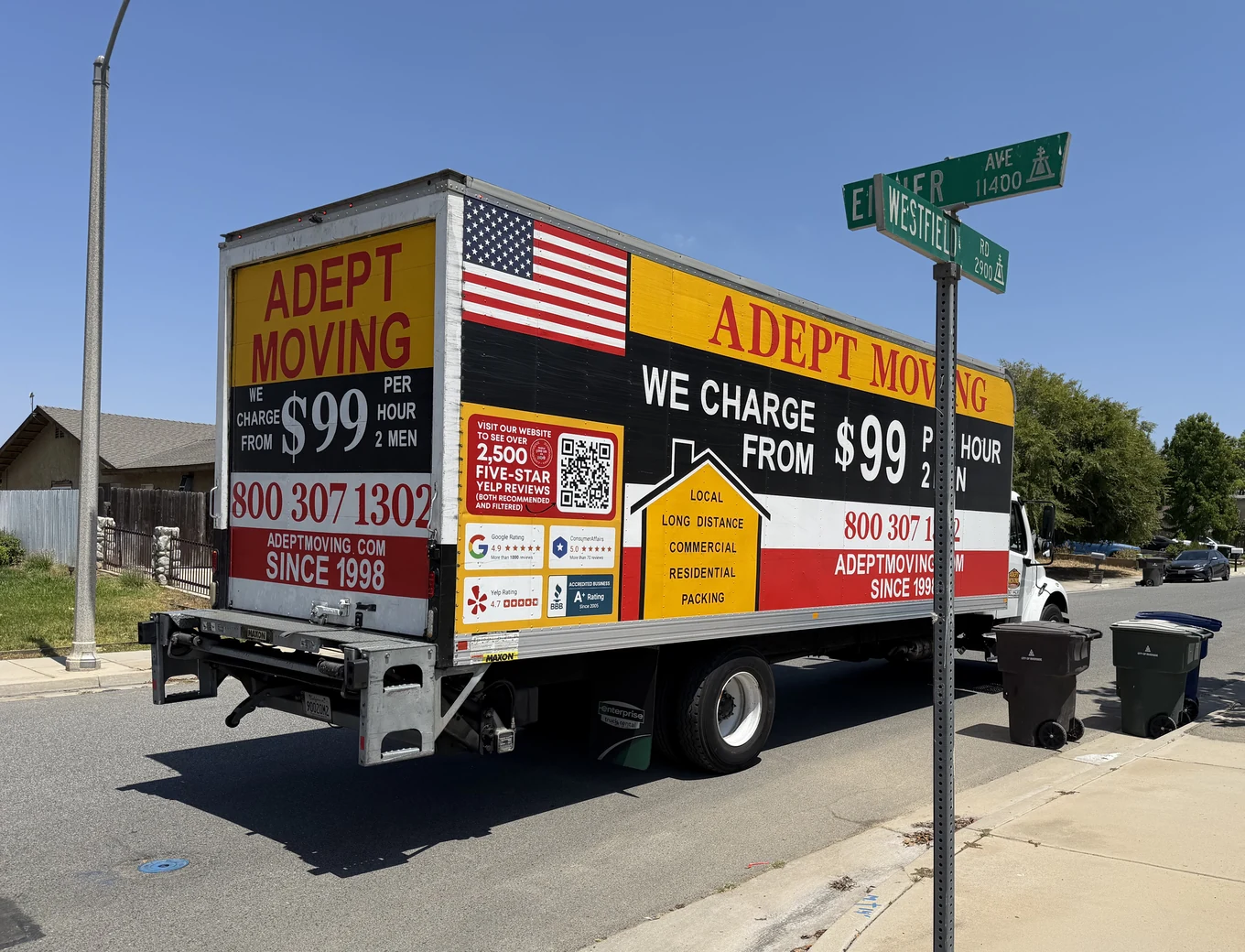 Adept Moving crew on a local move in Riverside