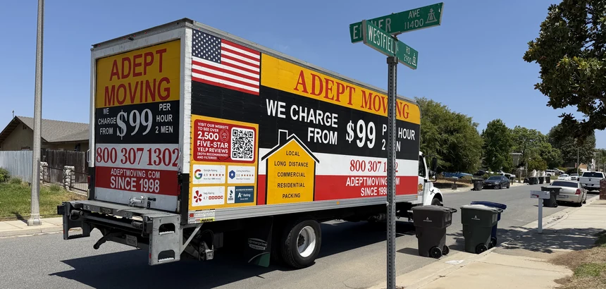 Adept Moving crew on a local move in Riverside