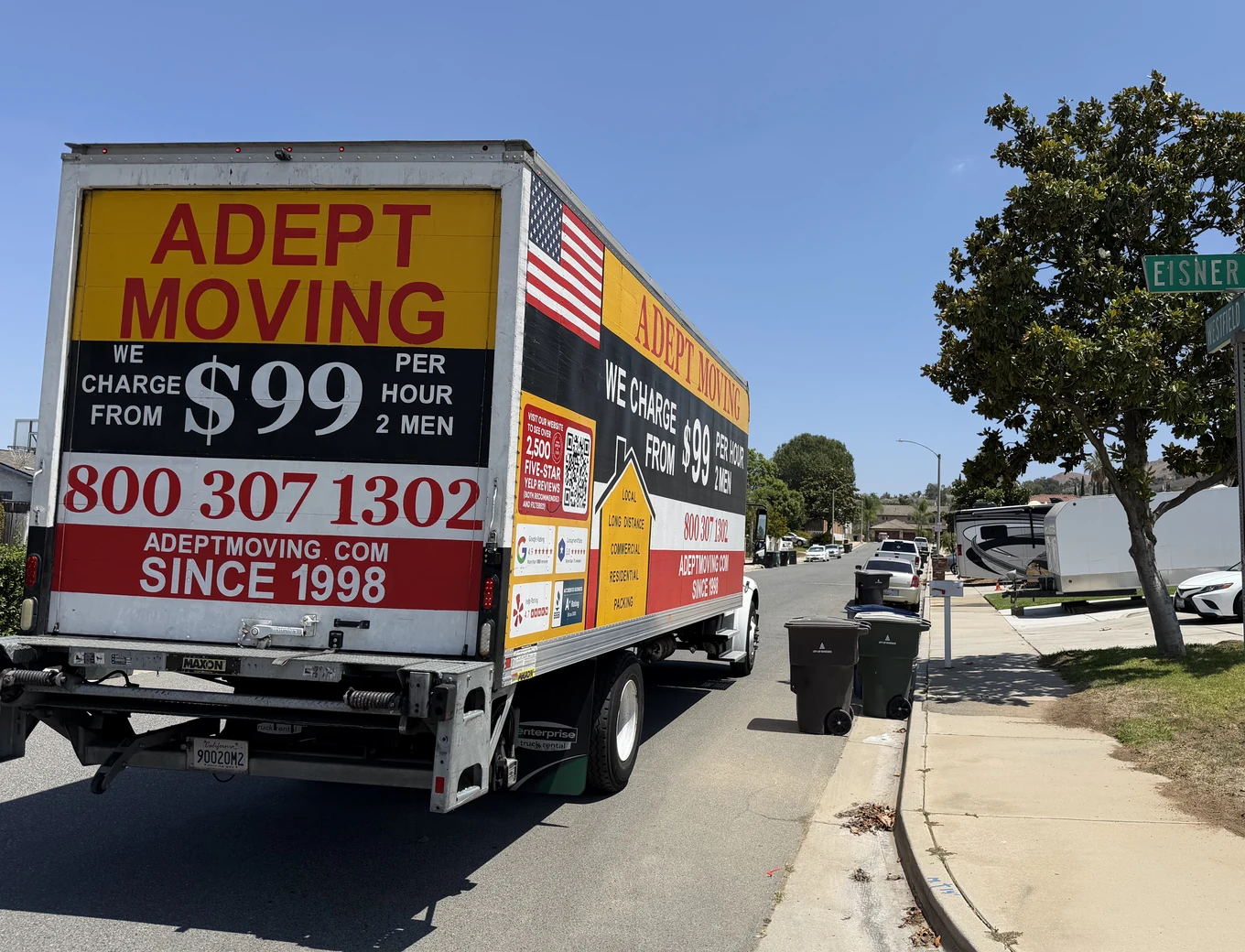 Adept Moving crew on a local move in Riverside