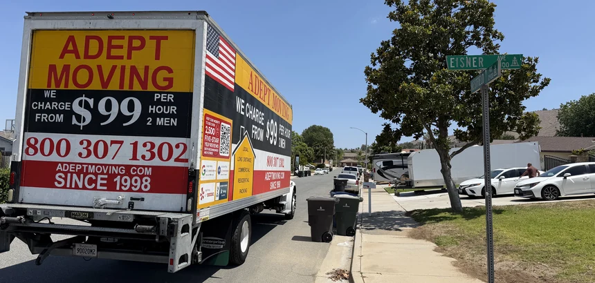 Adept Moving crew on a local move in Riverside
