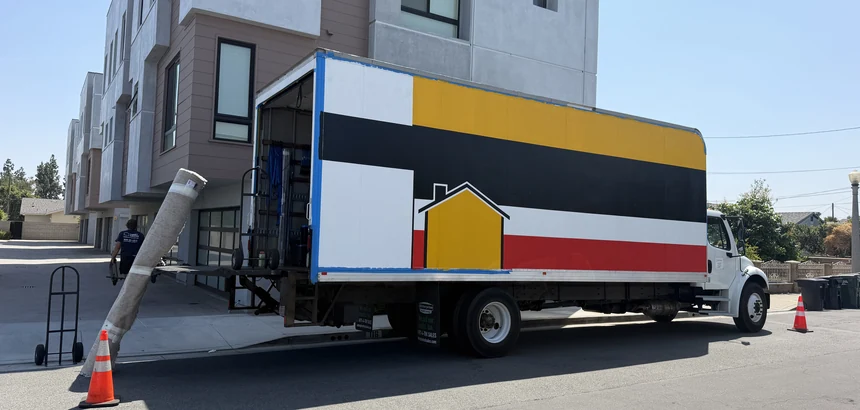 Adept Moving truck on Marshall Street in San Gabriel, 91776