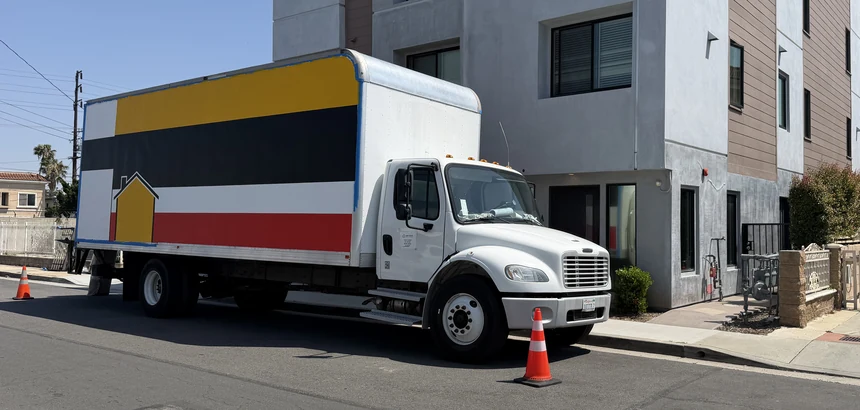 Adept Moving truck on Marshall Street in San Gabriel, 91776