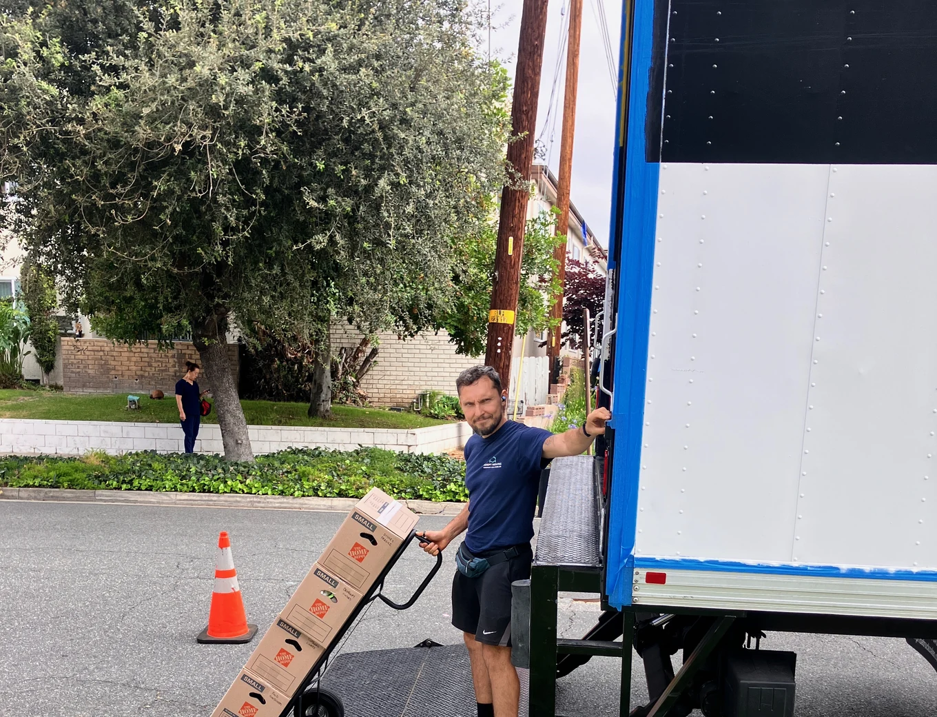 Adept Moving truck on Live Oak Street in San Gabriel, 91778