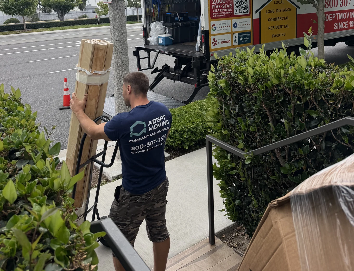 Adept Moving truck on East Dyer Road in Santa Ana, 92705