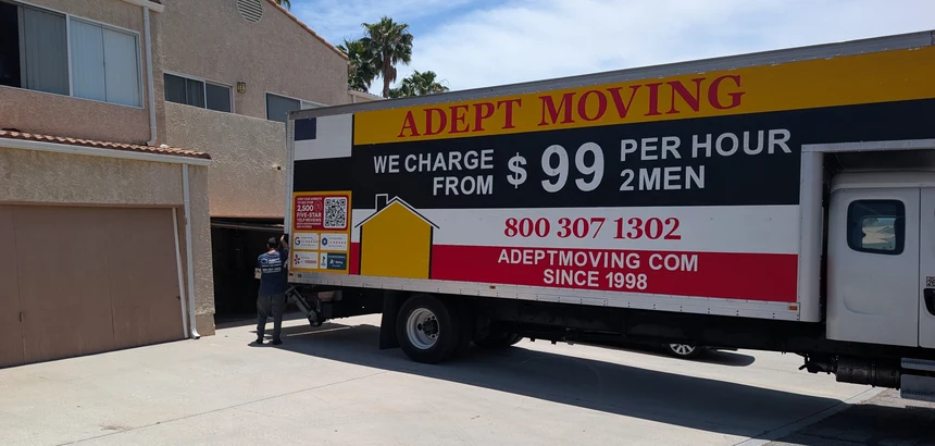 Adept Moving truck on Dune Lane in Santa Clarita, 91387