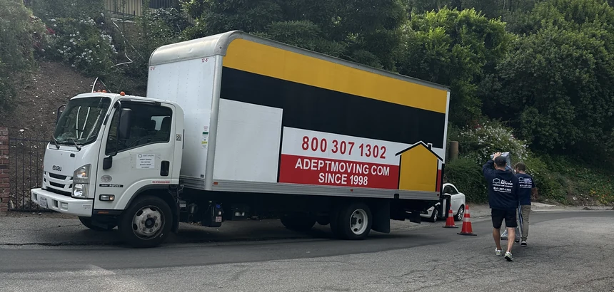 Adept Moving truck on Eureka Drive in Studio City, 91604