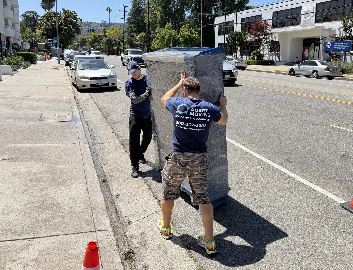 Adept Moving truck on Laurel Canyon Boulevard in Studio City, 91604