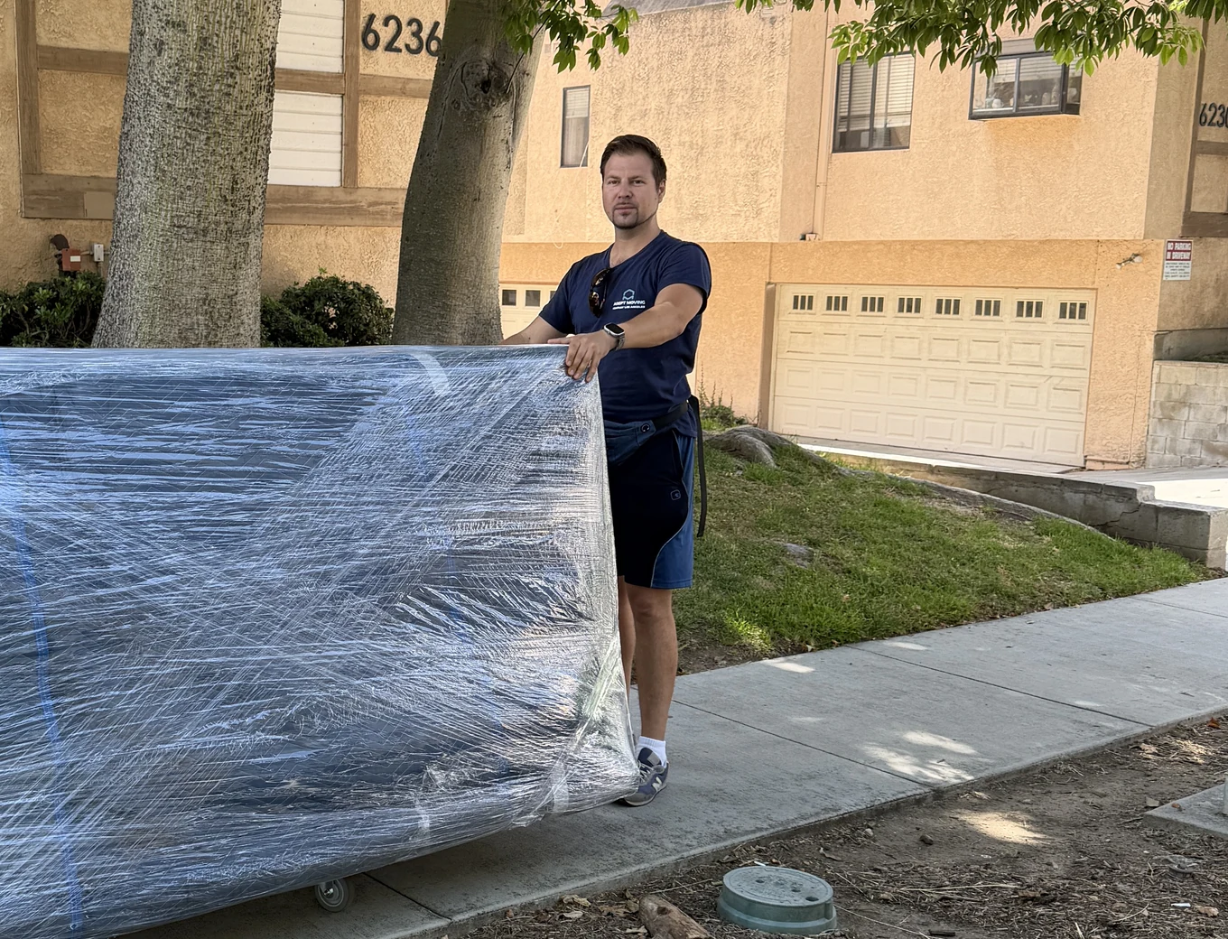 Adept Moving truck on Rosemead Boulevard in Temple City