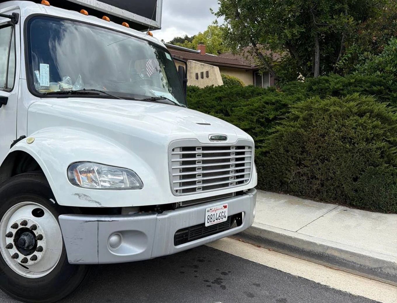 Adept Moving branded moving truck front grille in Thousand Oaks