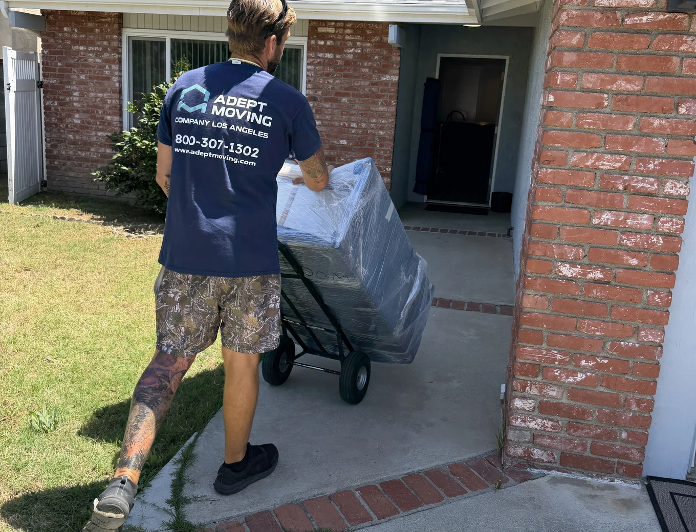 Adept Moving truck on Leadwell Street in Van Nuys, 91406