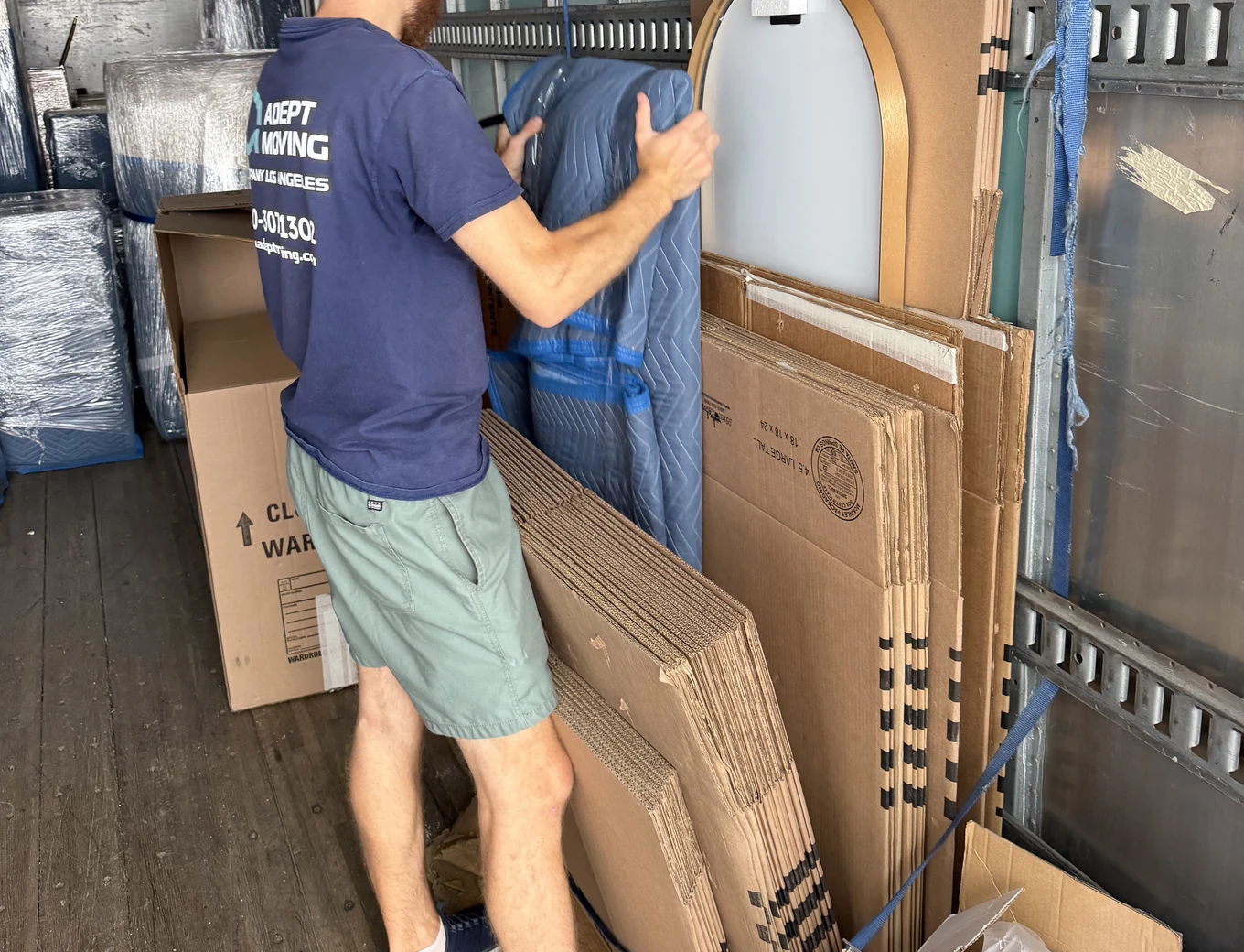Adept Moving truck on Walnut Grove Drive in Whittier, 90606