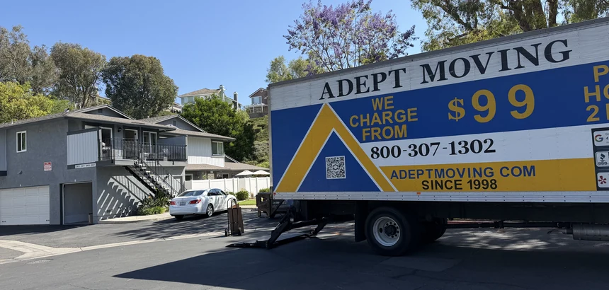 Adept Moving truck on Apple Creek Lane in Yorba Linda, 92886