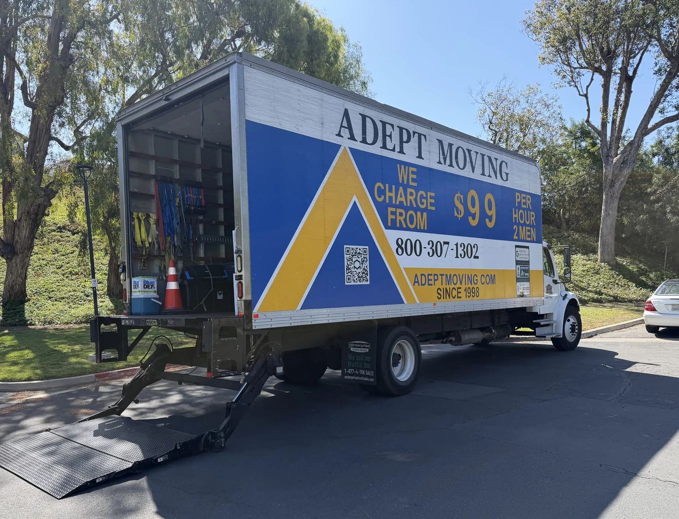 Adept Moving truck on Apple Creek Lane in Yorba Linda, 92886