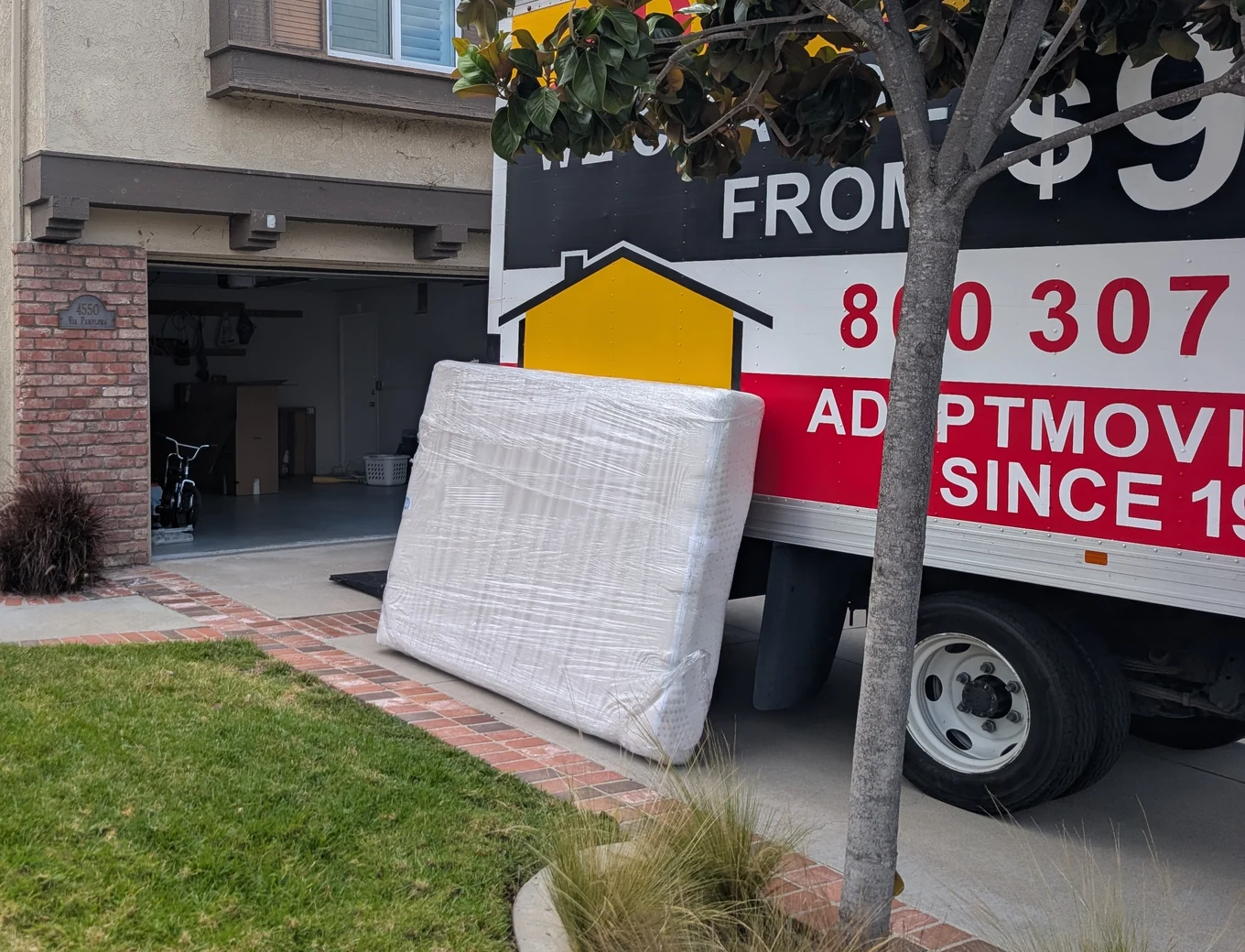 Adept Moving truck on Via Pamplona in Yorba Linda, 92886