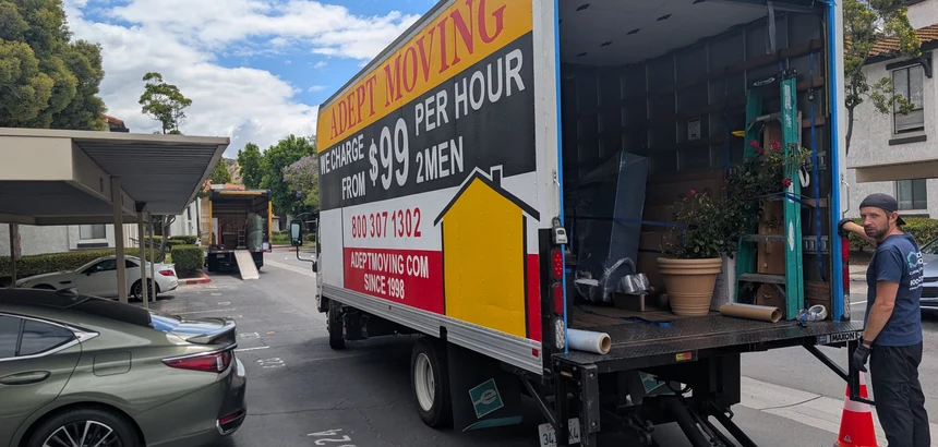 Adept Moving truck on Cross Creek Drive in Yorba Linda, 92887
