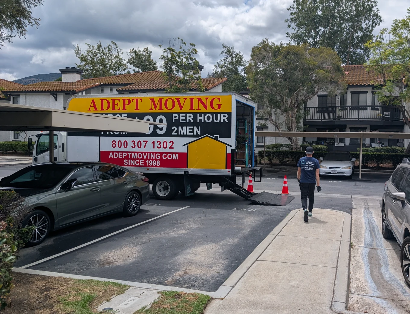 Adept Moving truck on Cross Creek Drive in Yorba Linda, 92887