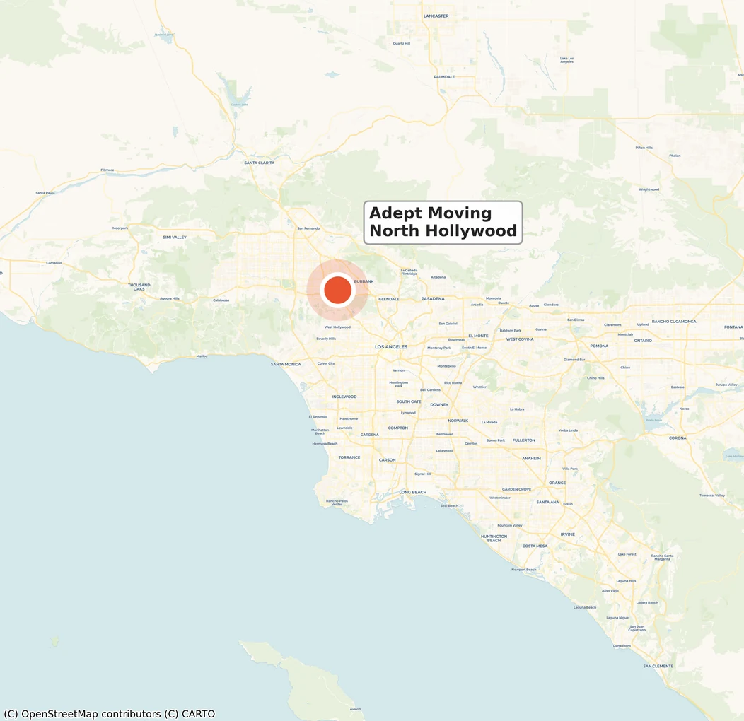 Greater Los Angeles service area map