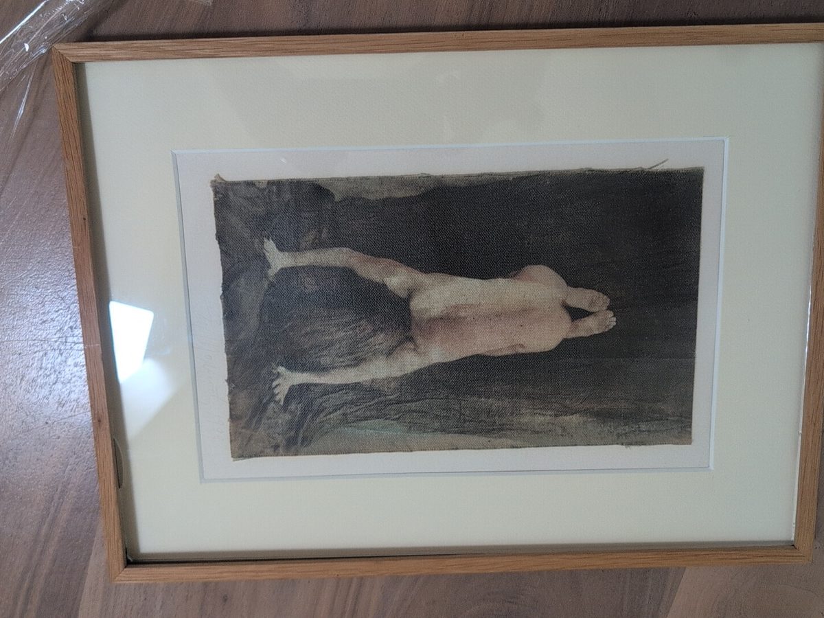 Framed painting bubble-wrapped and taped down by the Adept Moving crew before it left the apartment