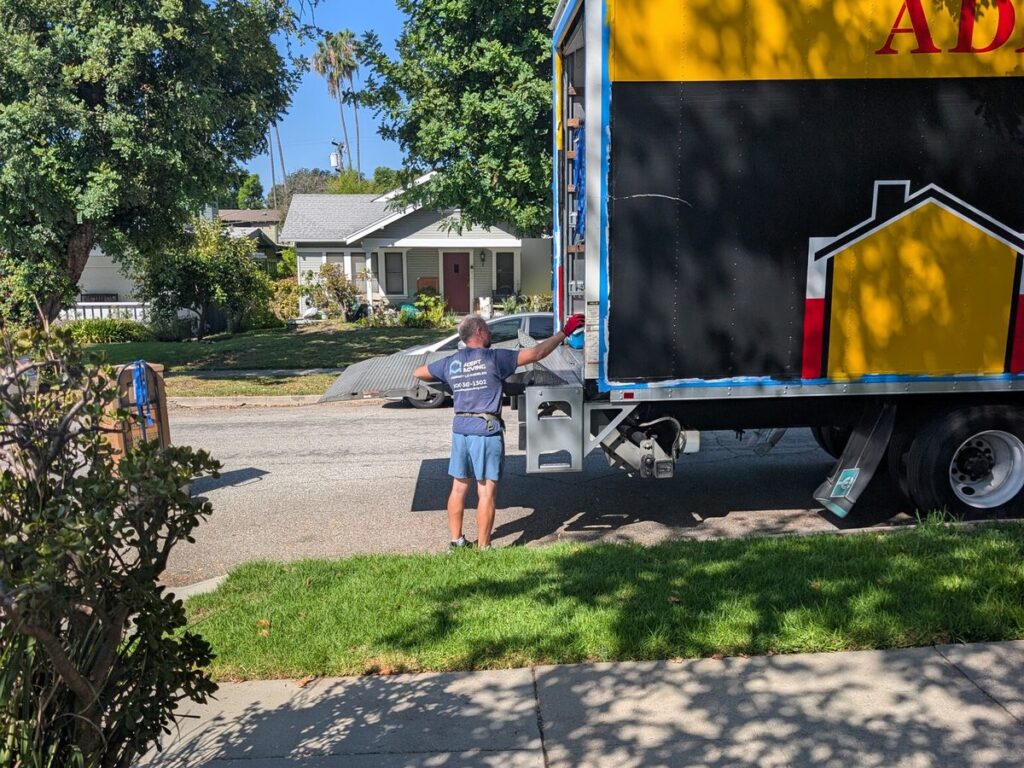 A one-story house move on Stratford Avenue to a one-story bungalow on Hope Street